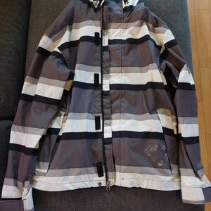 SESSIONS Deluxe Shell Jacket in Black and Gray